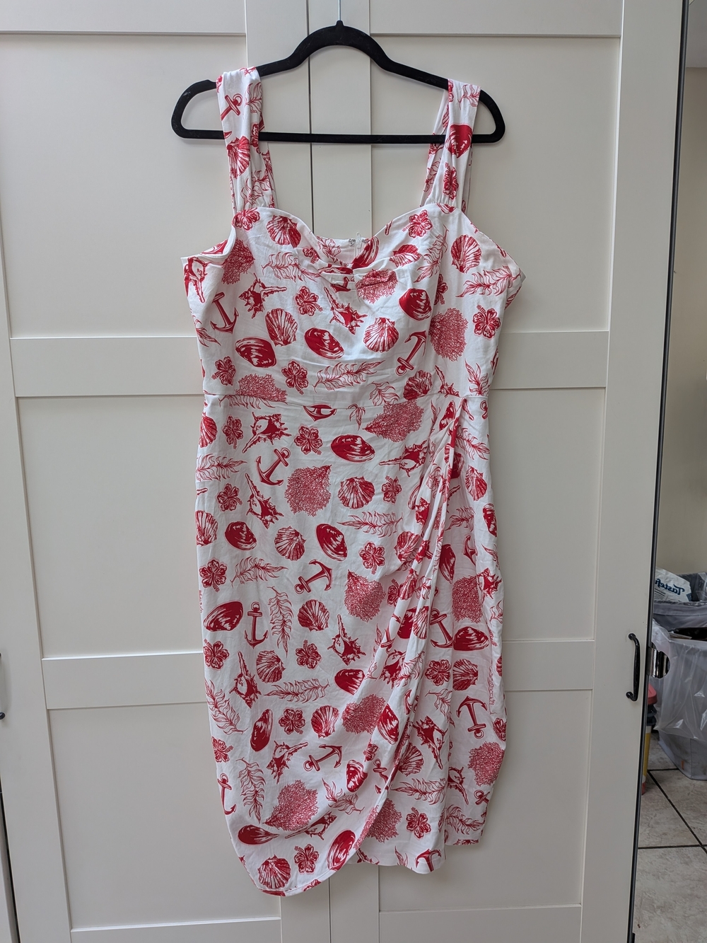 Collectif London Nautical Wiggle Dress 2XL UK 18 Retro Pinup
